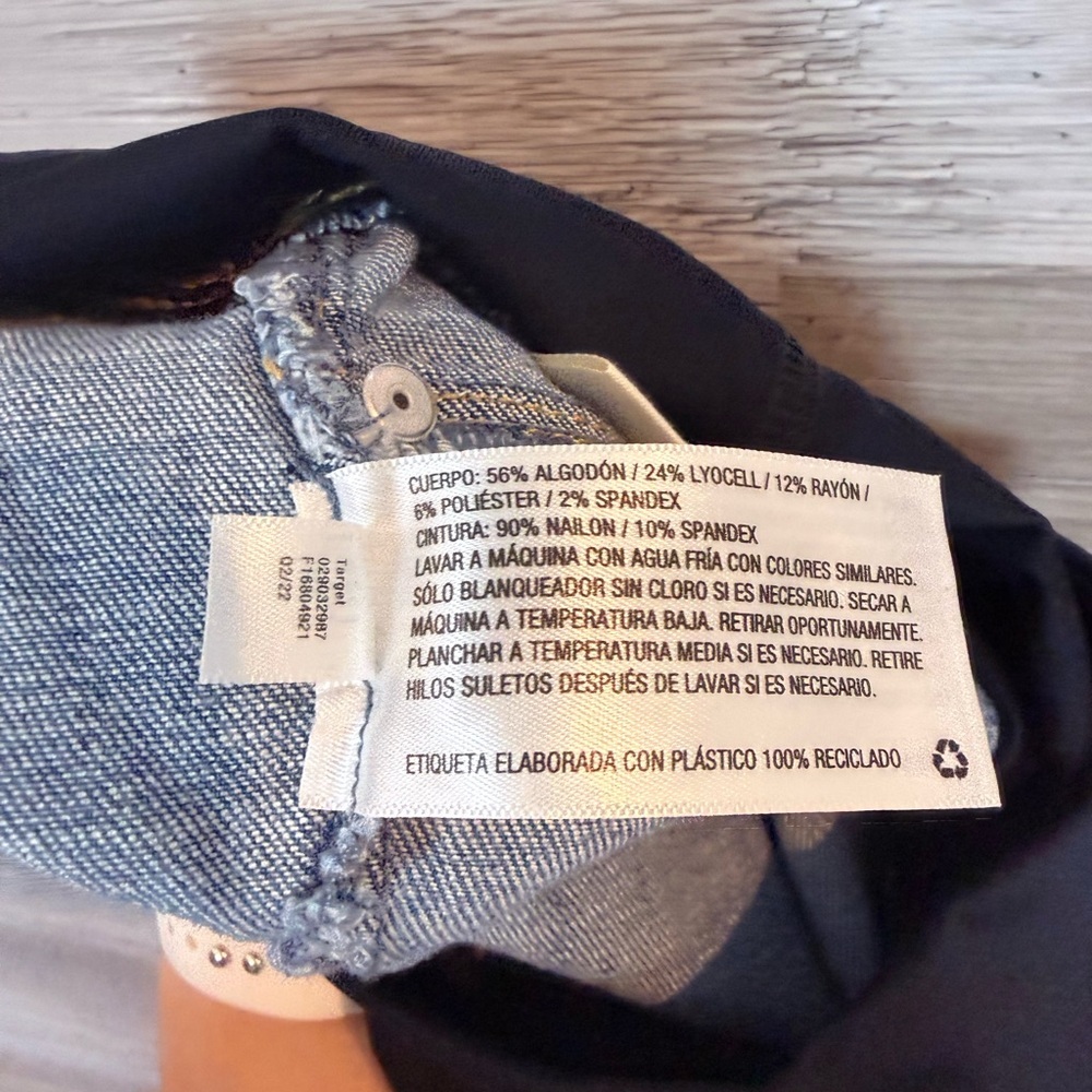 Isabel Maternity Crossover Panel Distressed Straight Leg Jeans - Picture 9 of 12